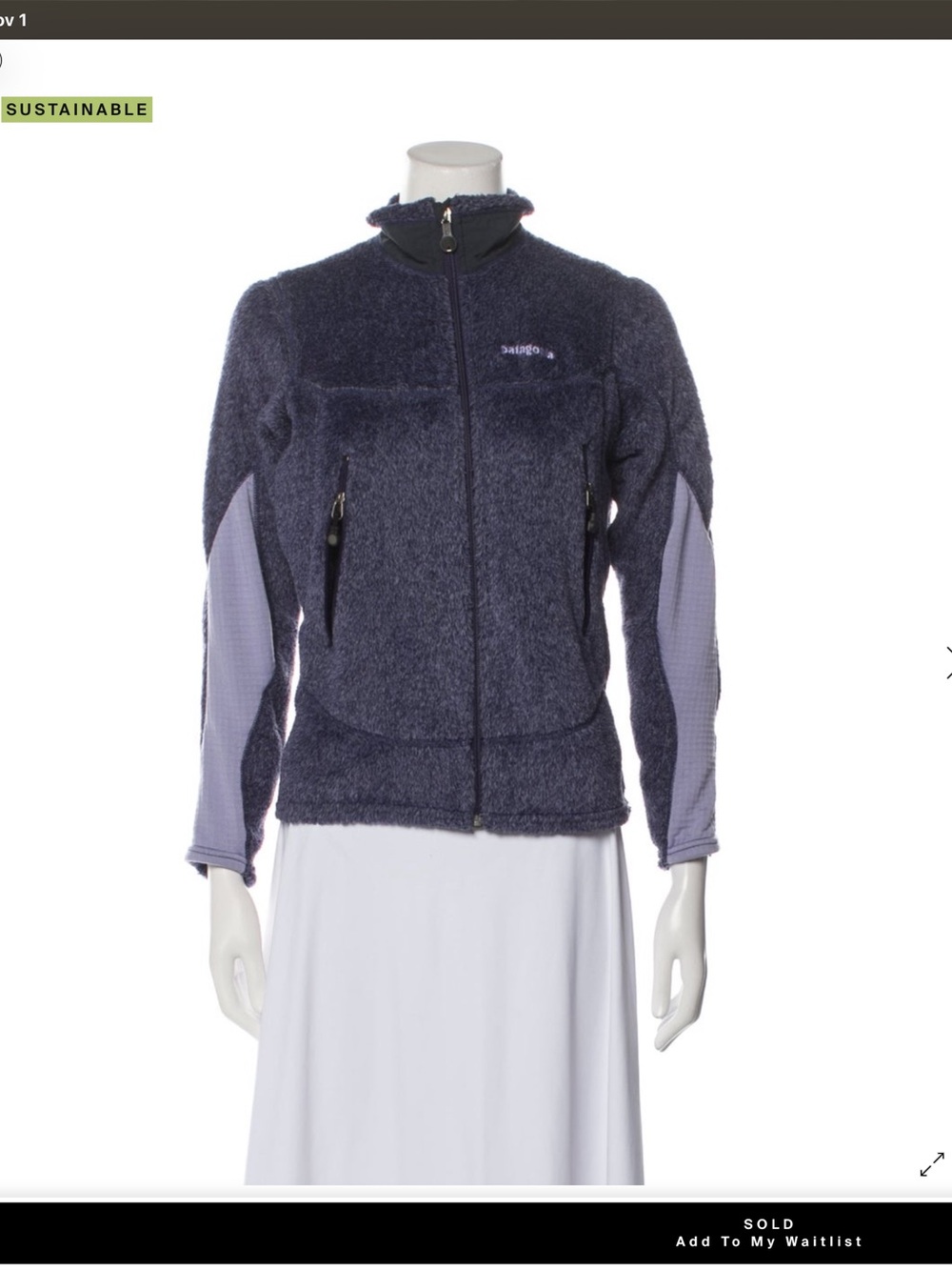 Patagonia Women's Dark Purple Full-Zip Teddy Fleece Jacket